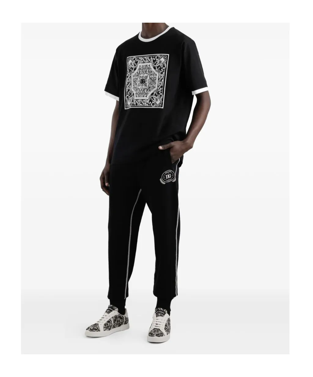Majolica Printed Crewneck T-Shirt