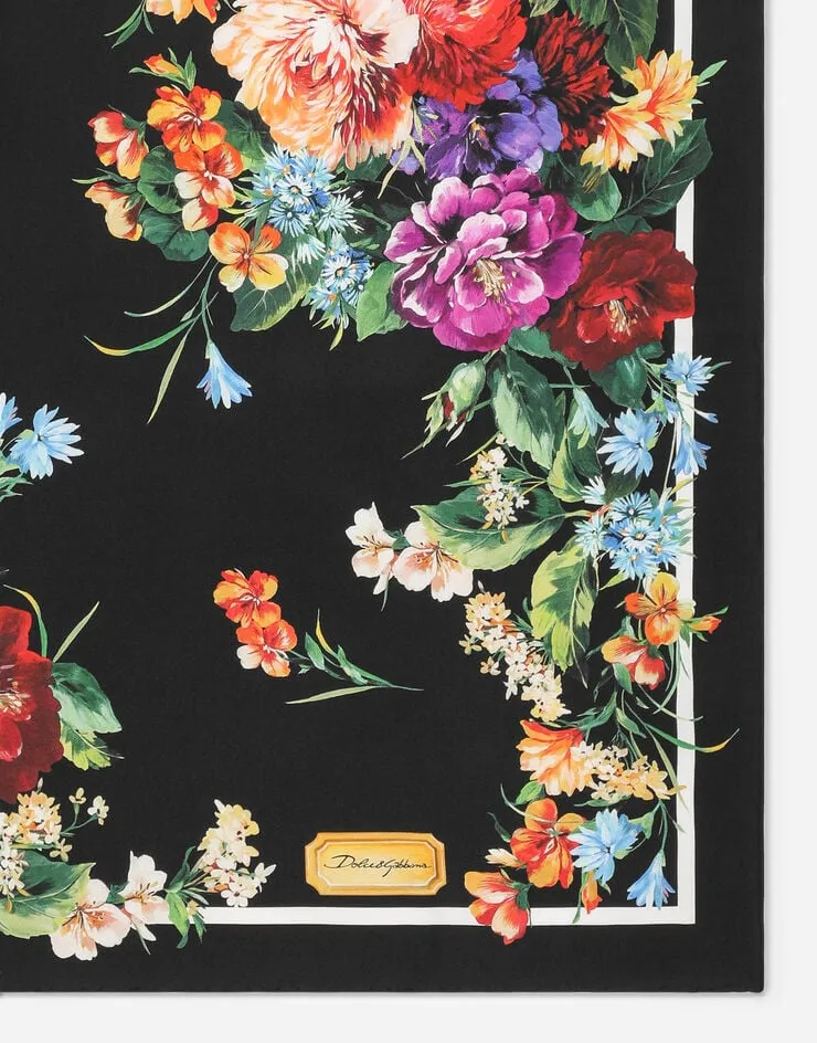 Floral Printed Twill Scarf