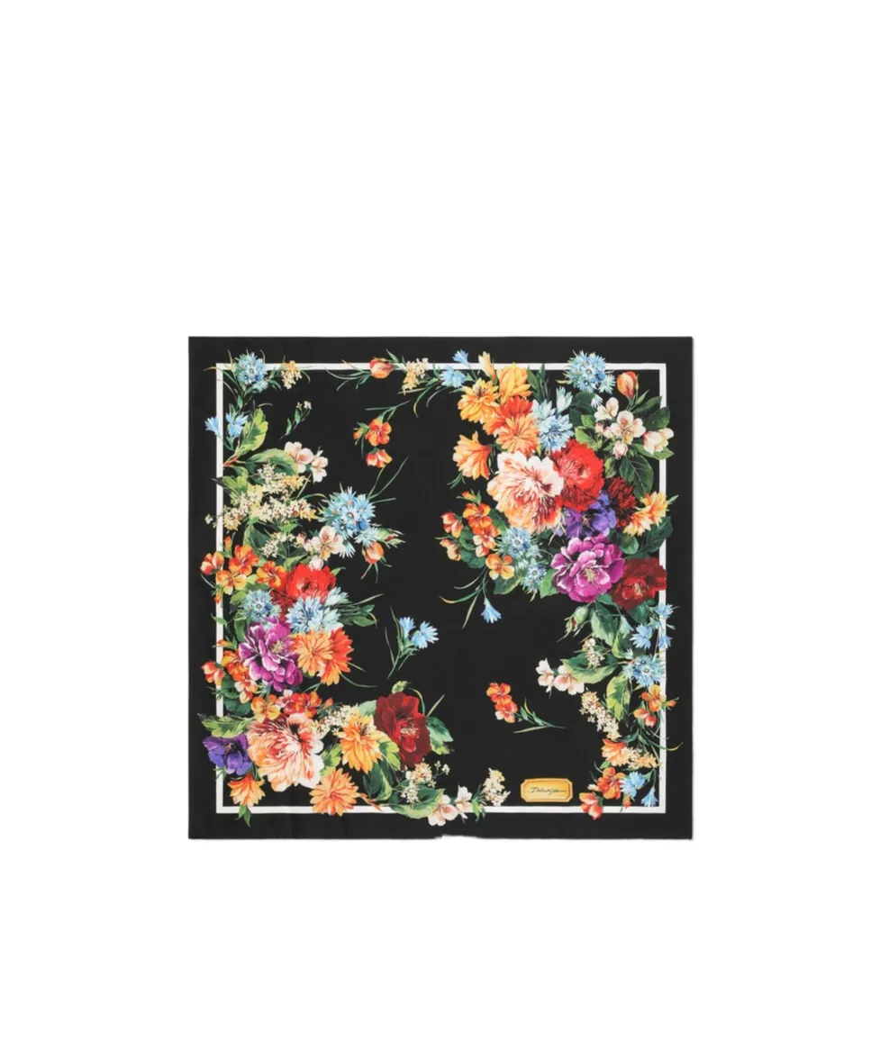 Floral Printed Twill Scarf