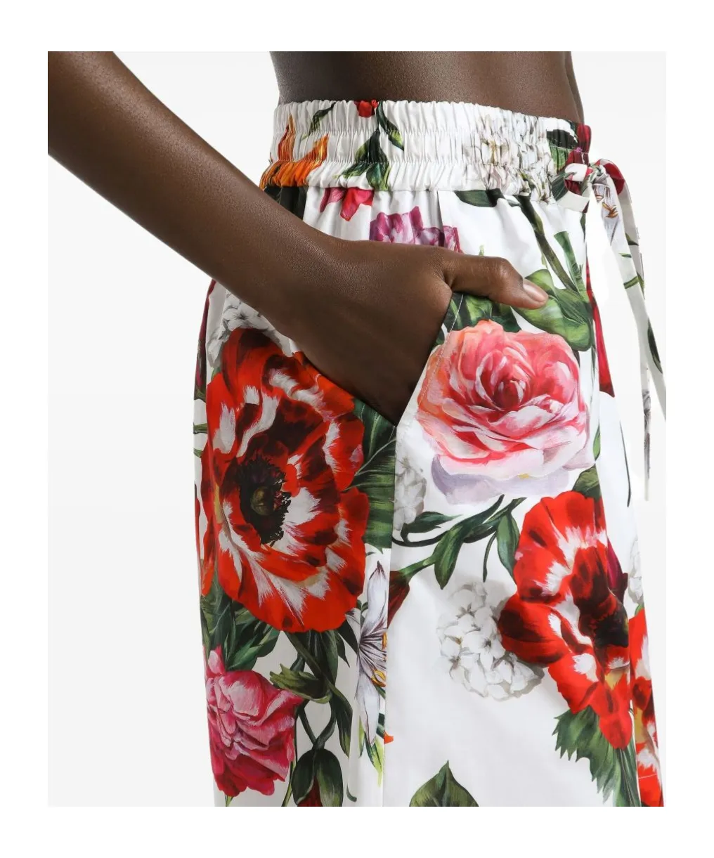 Flower Printed Poplin Shorts