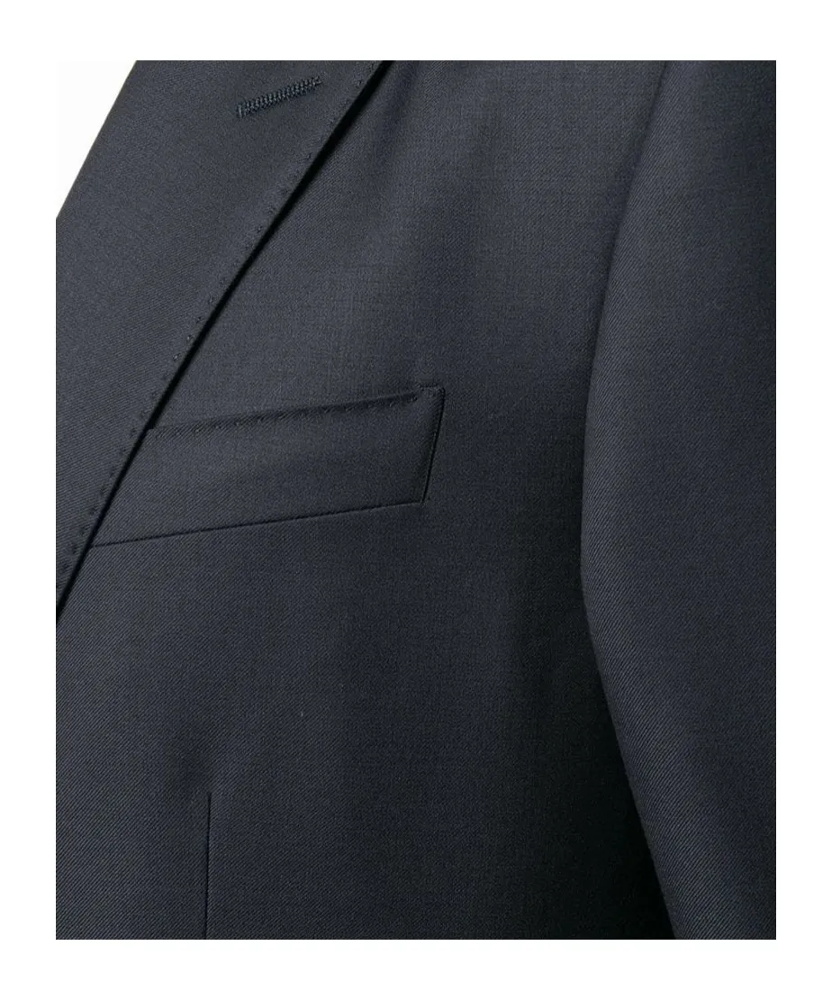 Single-Breasted Virgin Wool Two Piece Suit
