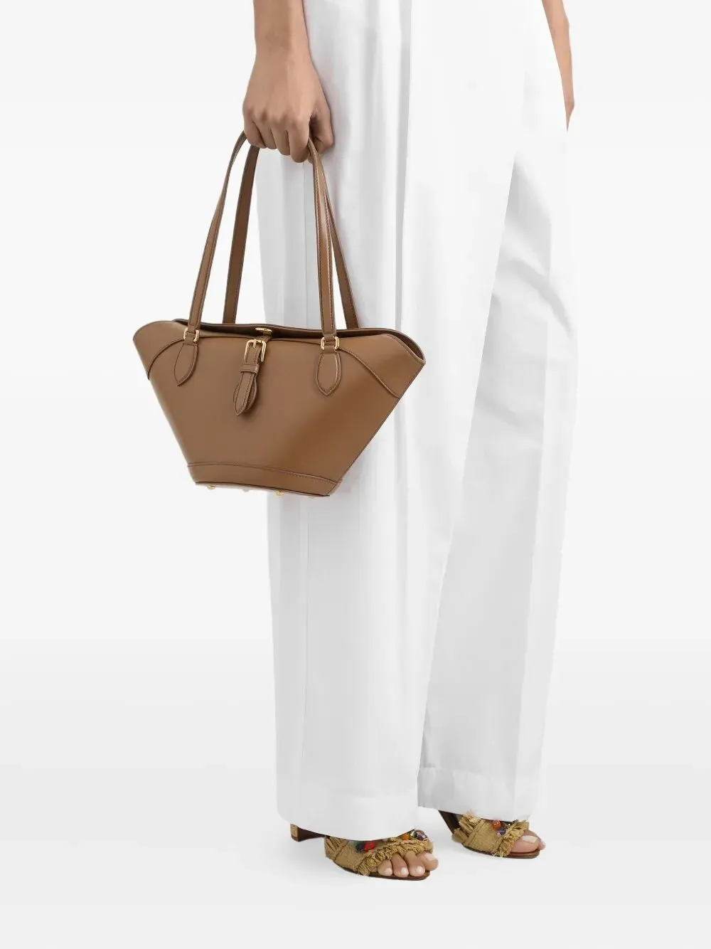 Buckle Detailed Shoulder Bag