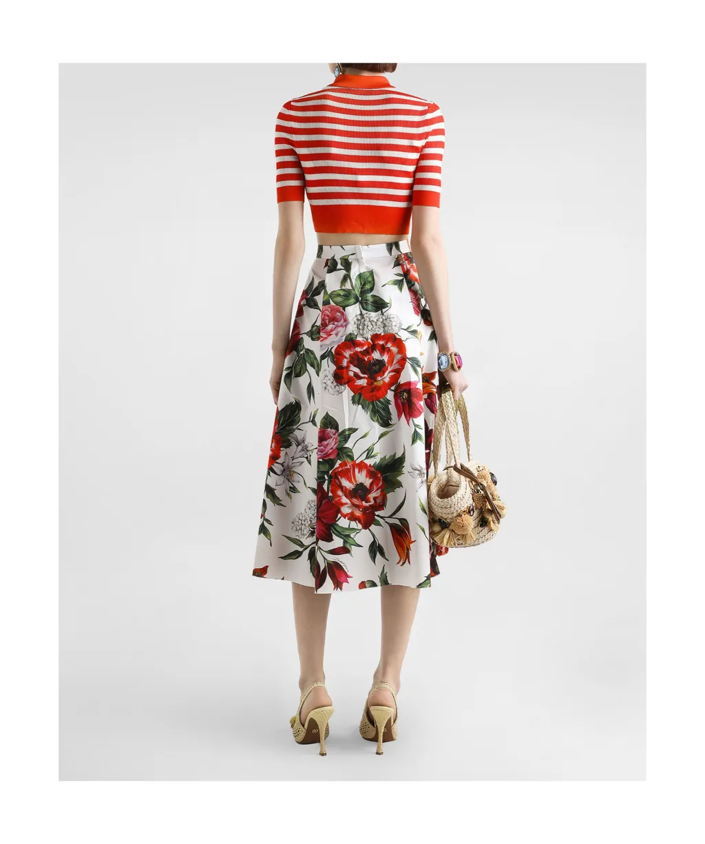 Floral Printed Midi Skirt