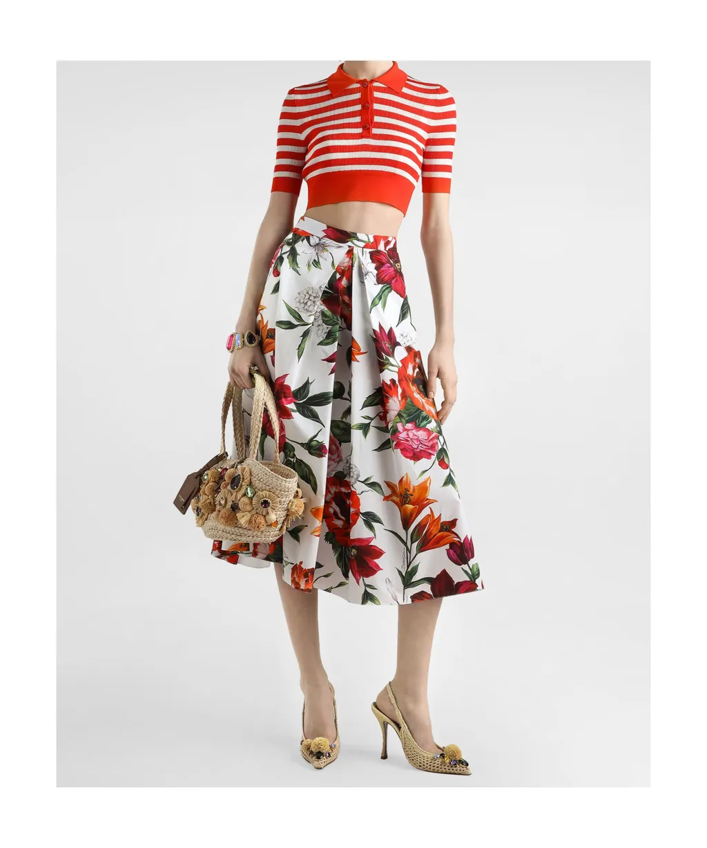 Floral Printed Midi Skirt