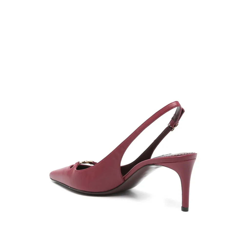 Logo Plaque Slingback Pumps