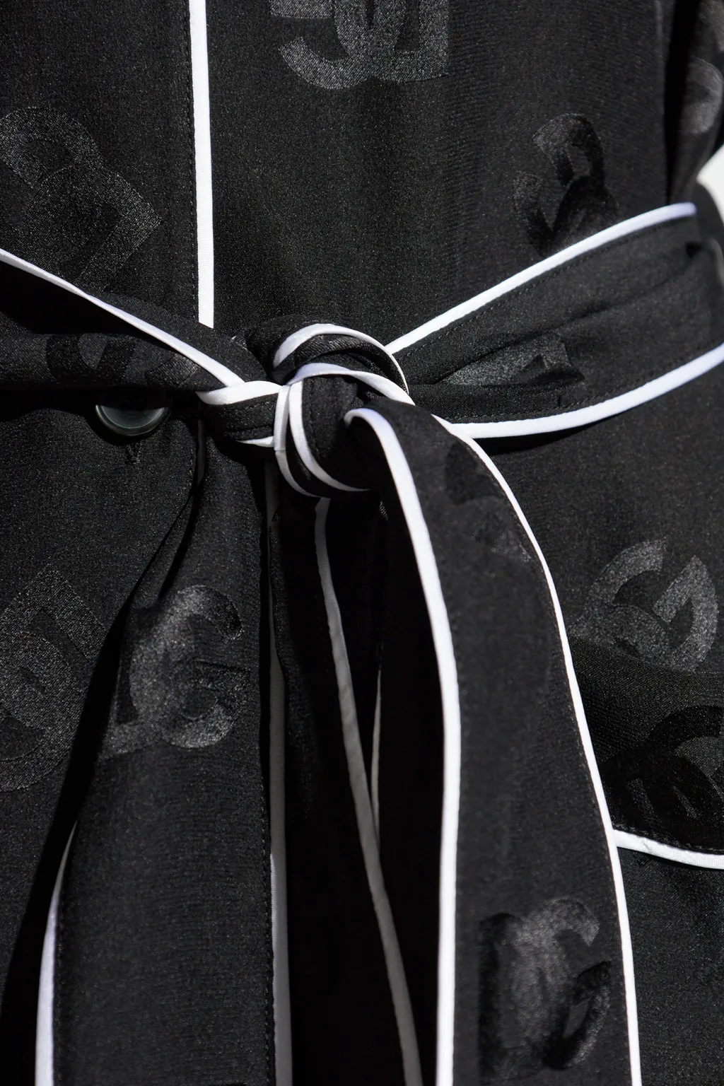 All-Over Dg Logo Jacquard Pajama Satin Shirt