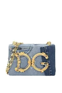 Dg Girls Patchwork Denim Shoulder Bag