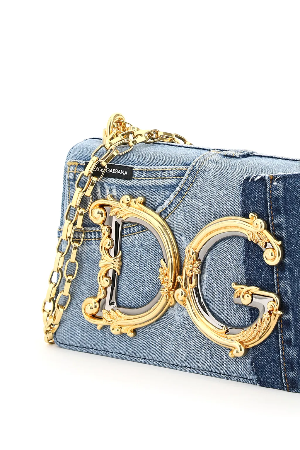 Dg Girls Patchwork Denim Shoulder Bag