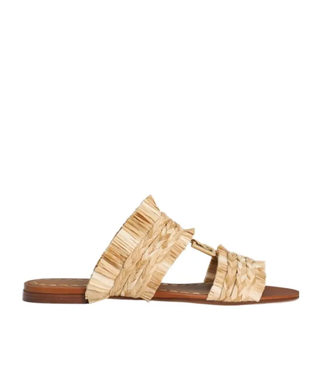 Fringe Detailed Braided Slippers
