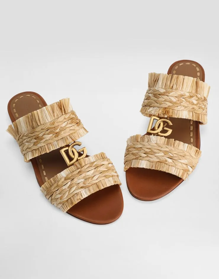 Fringe Detailed Braided Slippers