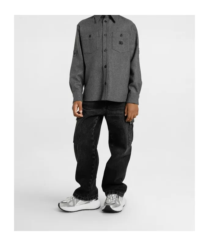 Logo-Plaque Cargo Jeans
