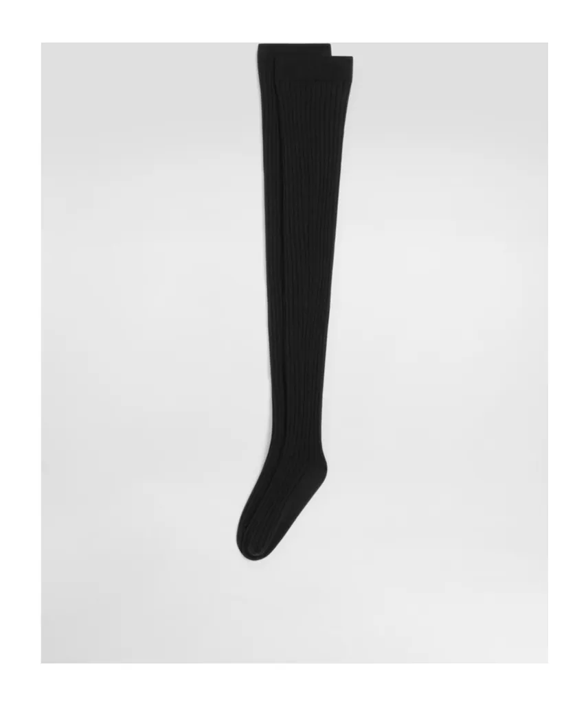 Ribbed Knee-High Socks