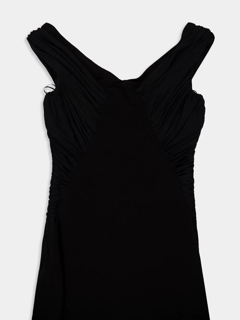 Wide Neck Fitted Midi Dress