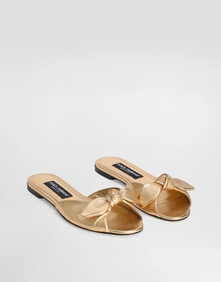 Bow Detailed Flat Slippers