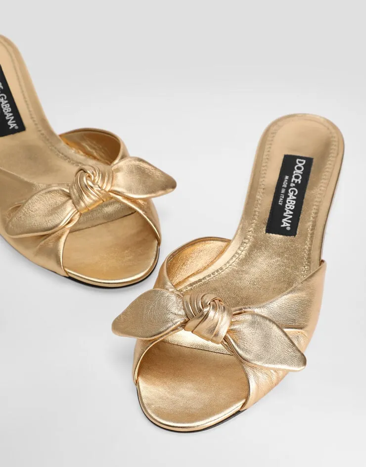 Bow Detailed Flat Slippers