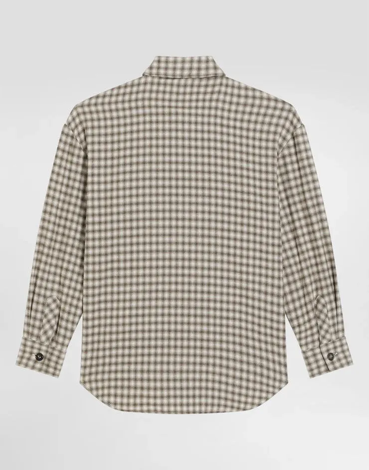 Check-Pattern Logo Shirt