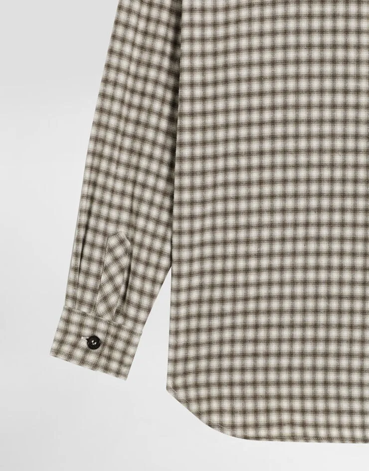 Check-Pattern Logo Shirt