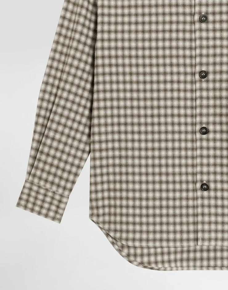 Check-Pattern Logo Shirt