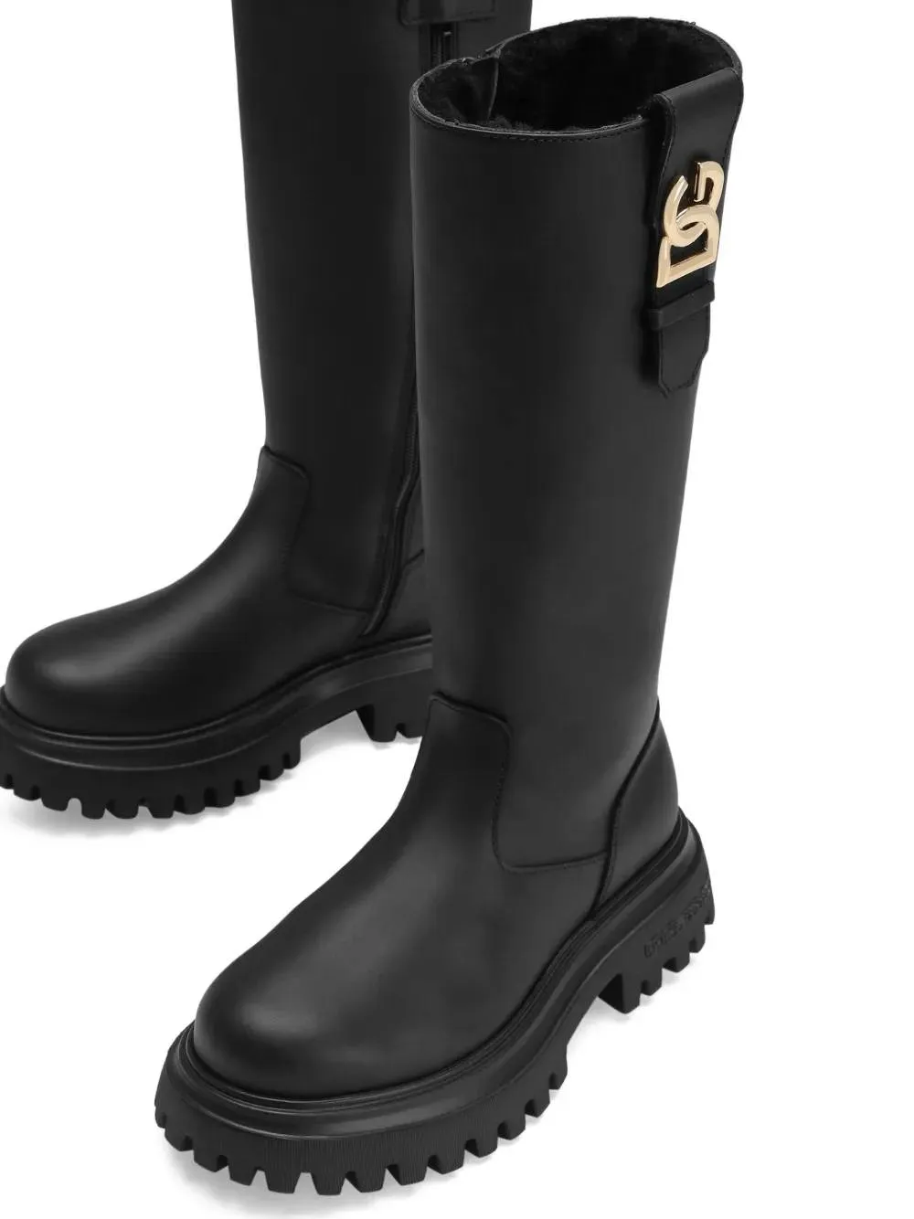 Logo-Plaque Chunky-Sole Boots