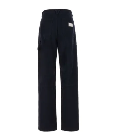 Logo Plaque Straight Leg Pants
