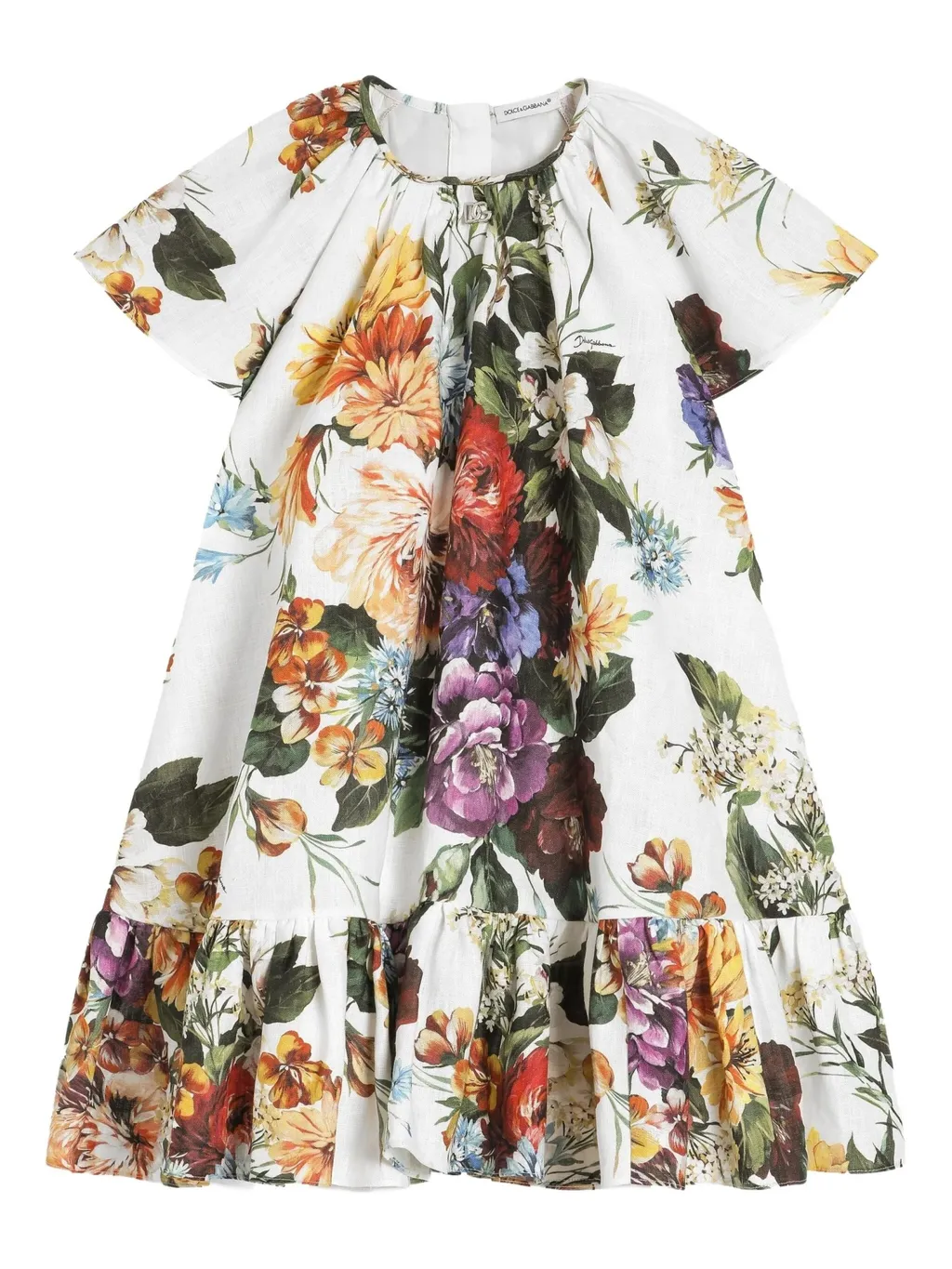 Floral Print Linen Dress