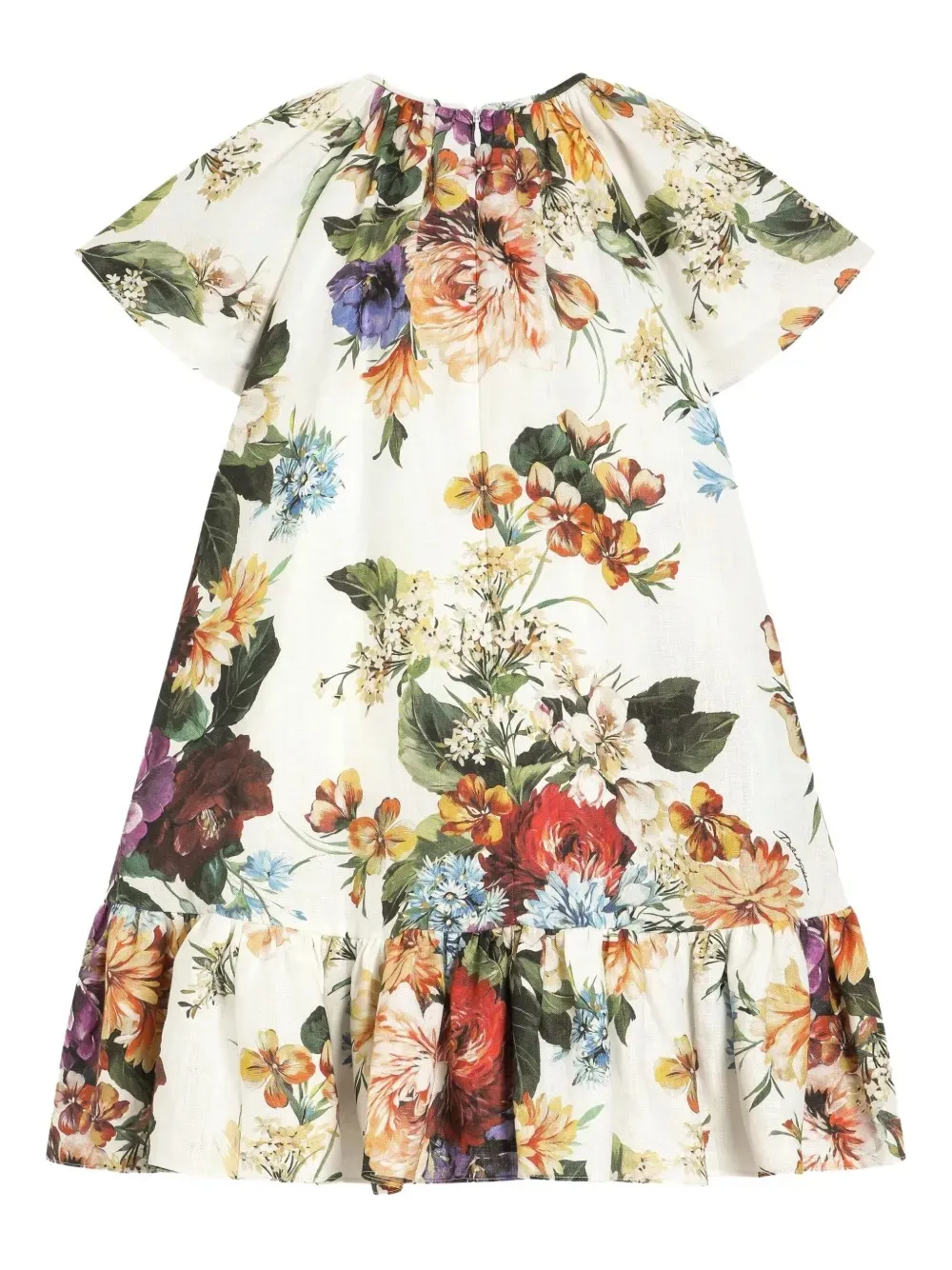 Floral Print Linen Dress