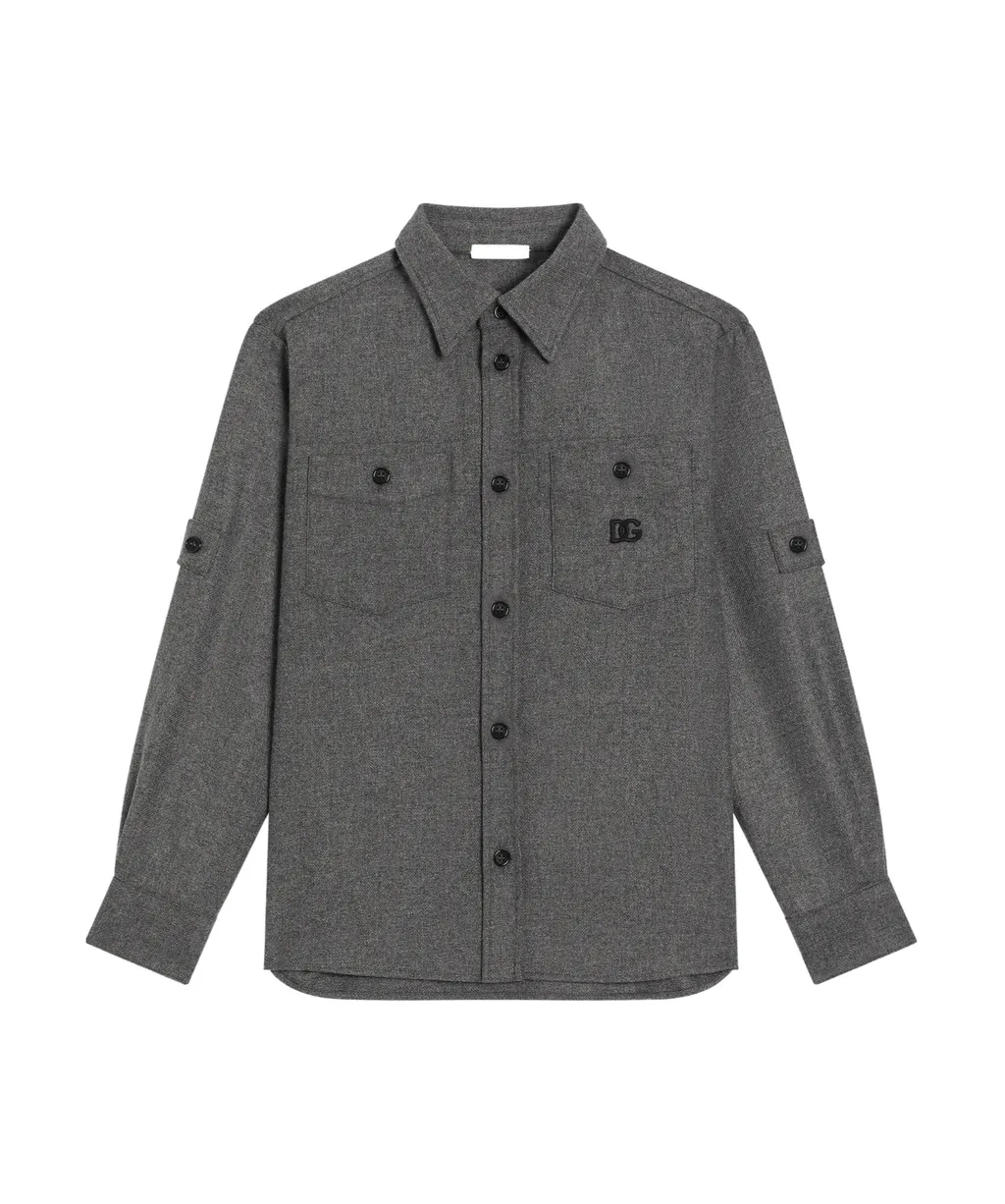 Double-Pocket Logo Shirt
