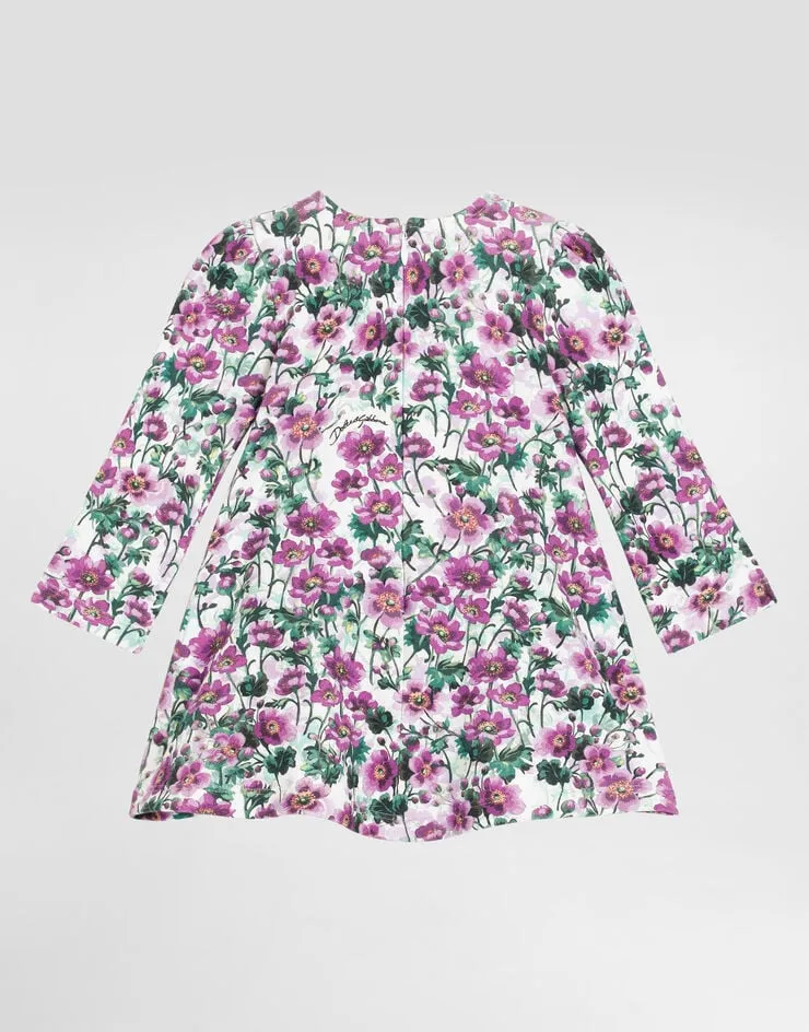 Floral-Print Smocked Dress