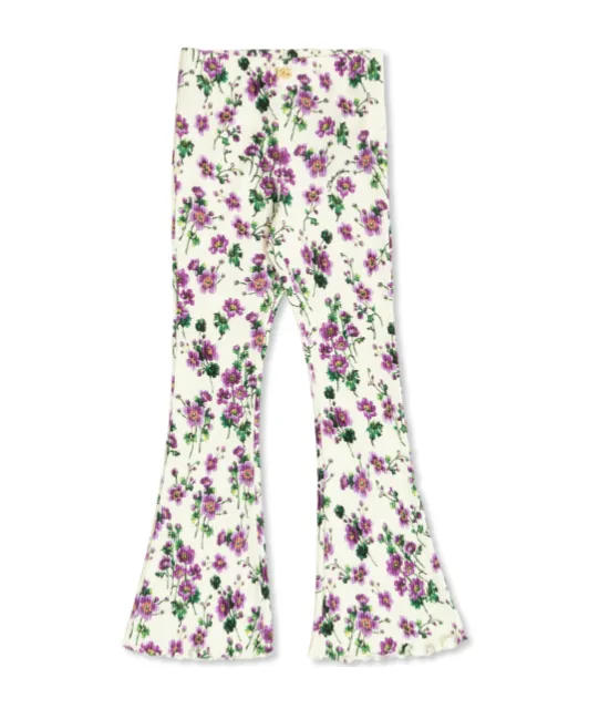 Floral-Printed Flared Trousers