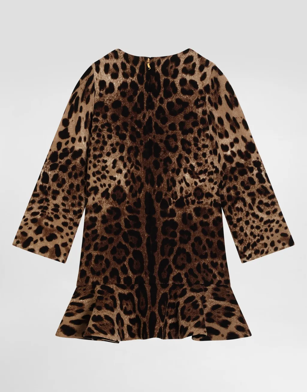 Leopard Printed Crewneck Dress
