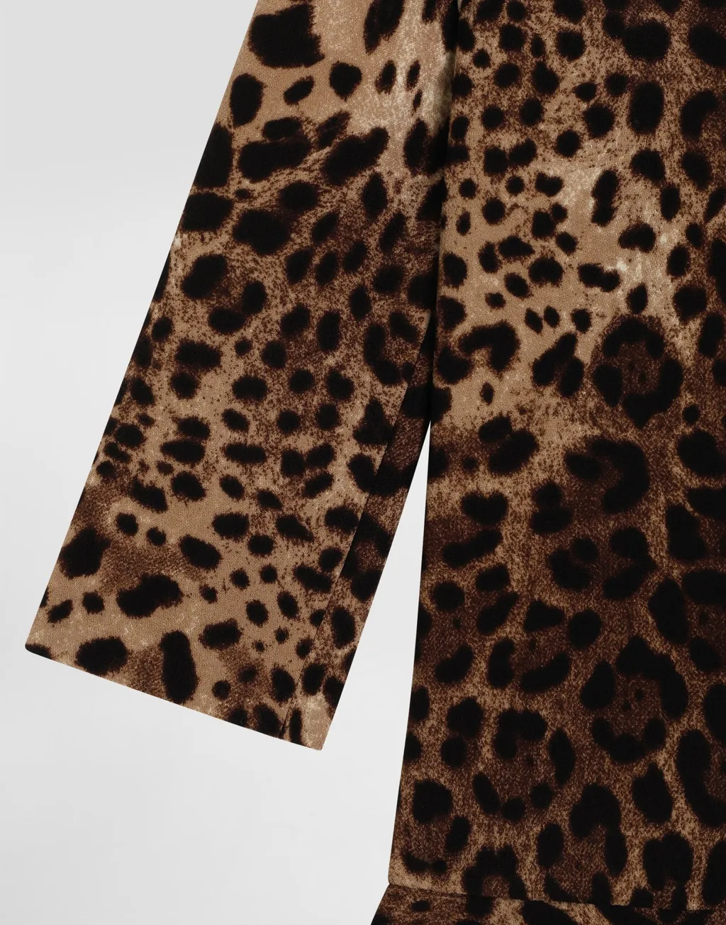 Leopard Printed Crewneck Dress