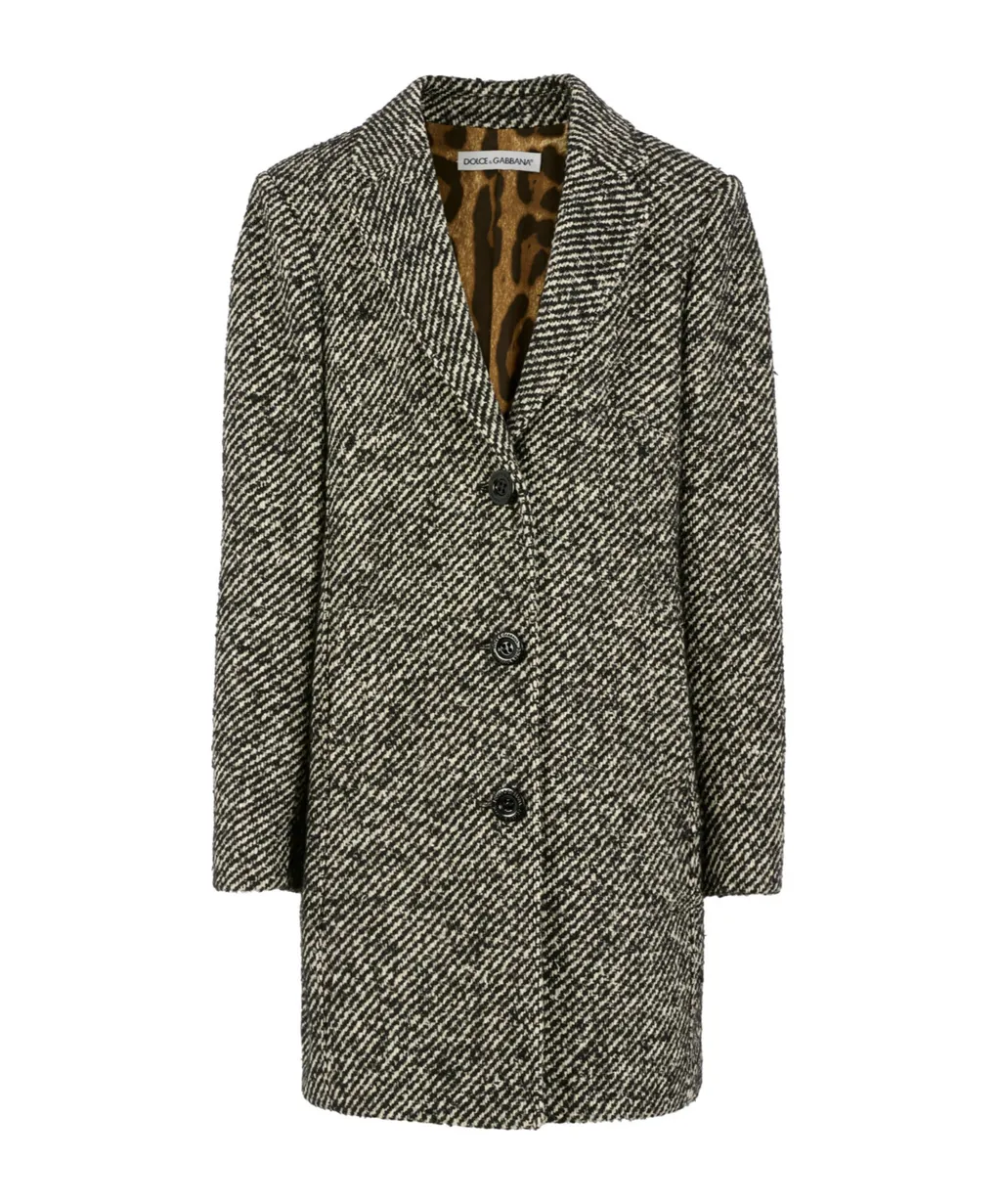 Single-Breasted Striped Coat