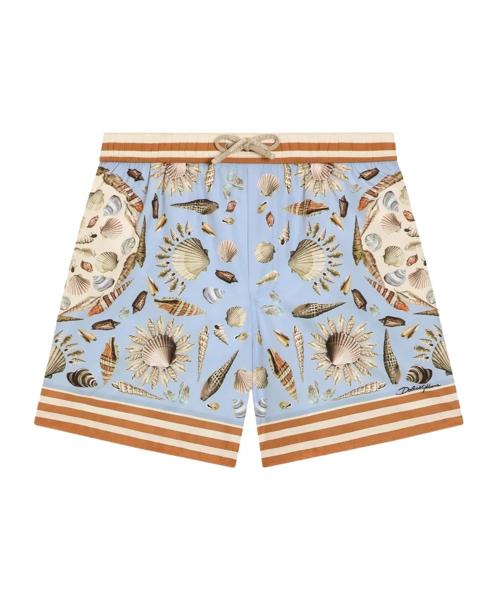 Shell-Print Swim Shorts