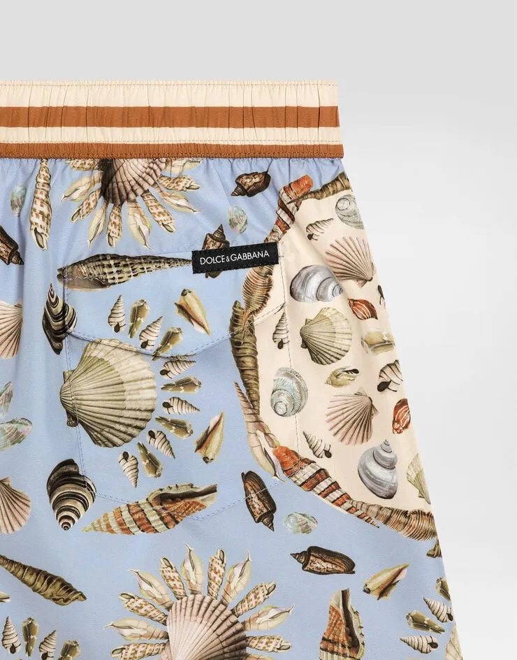 Shell-Print Swim Shorts