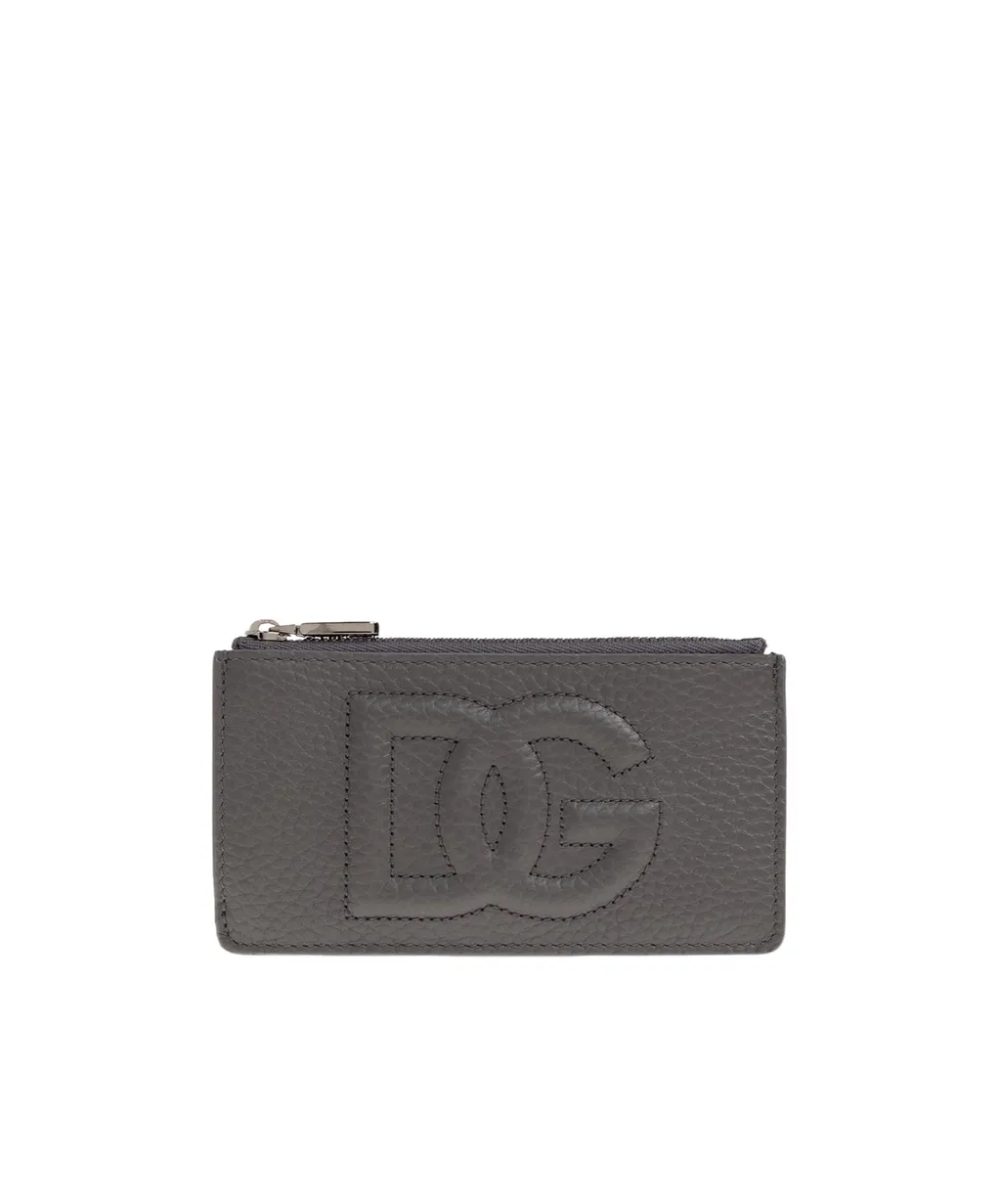 Logo Embossed Zipped Wallet