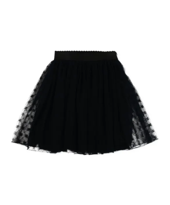 Logo-Embellished Tulle Skirt