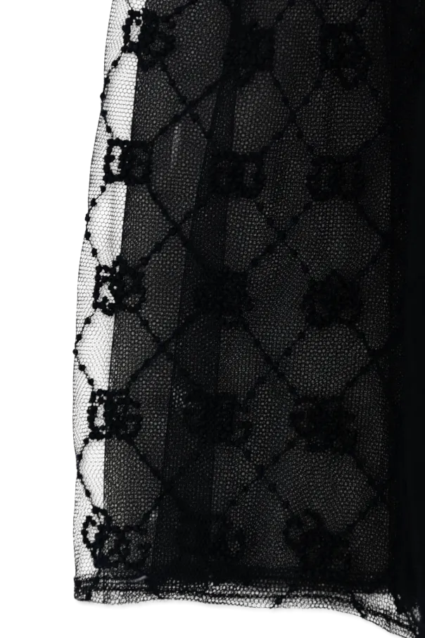 Logo-Embellished Tulle Skirt