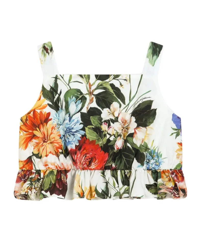 Floral-Print Cotton Top