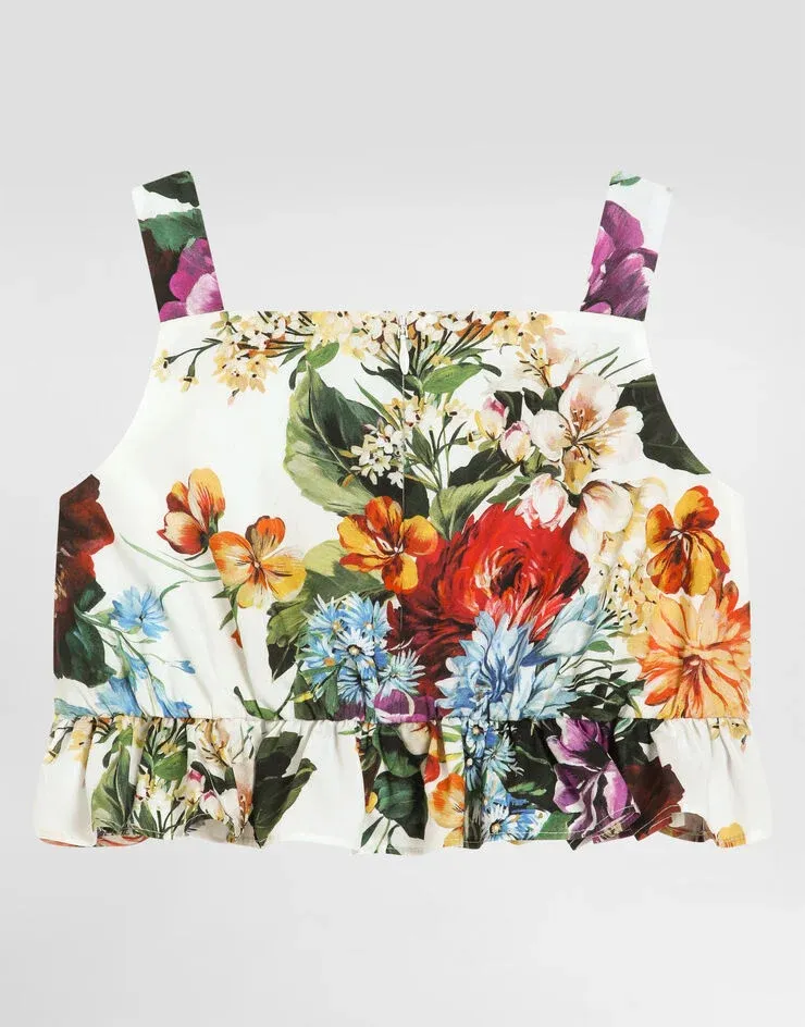 Floral-Print Cotton Top