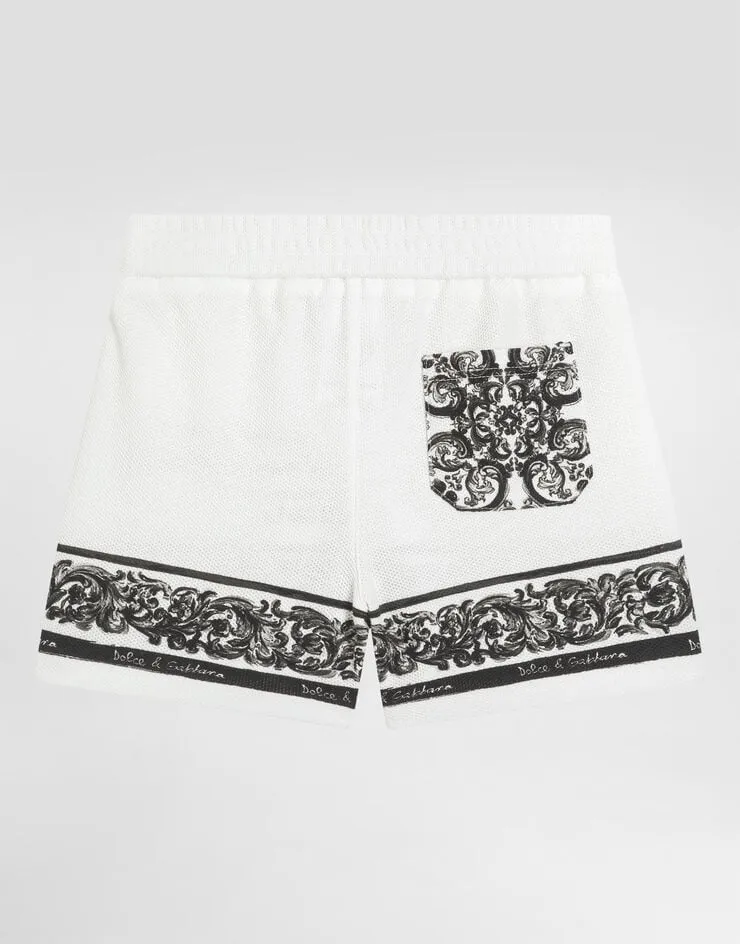 Logo-Print Cotton Shorts