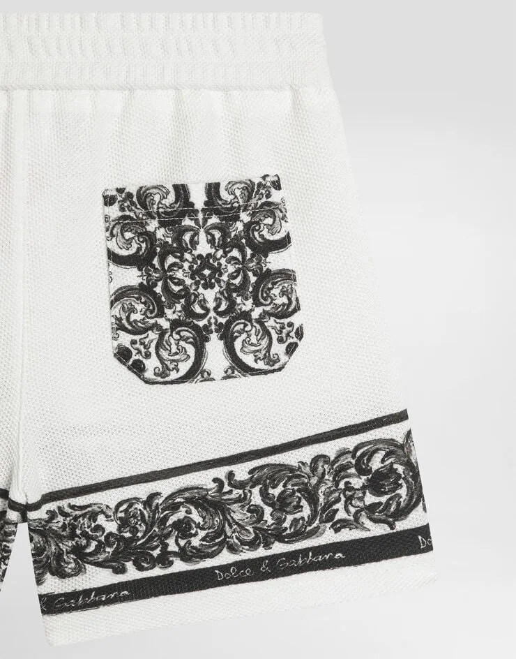 Logo-Print Cotton Shorts