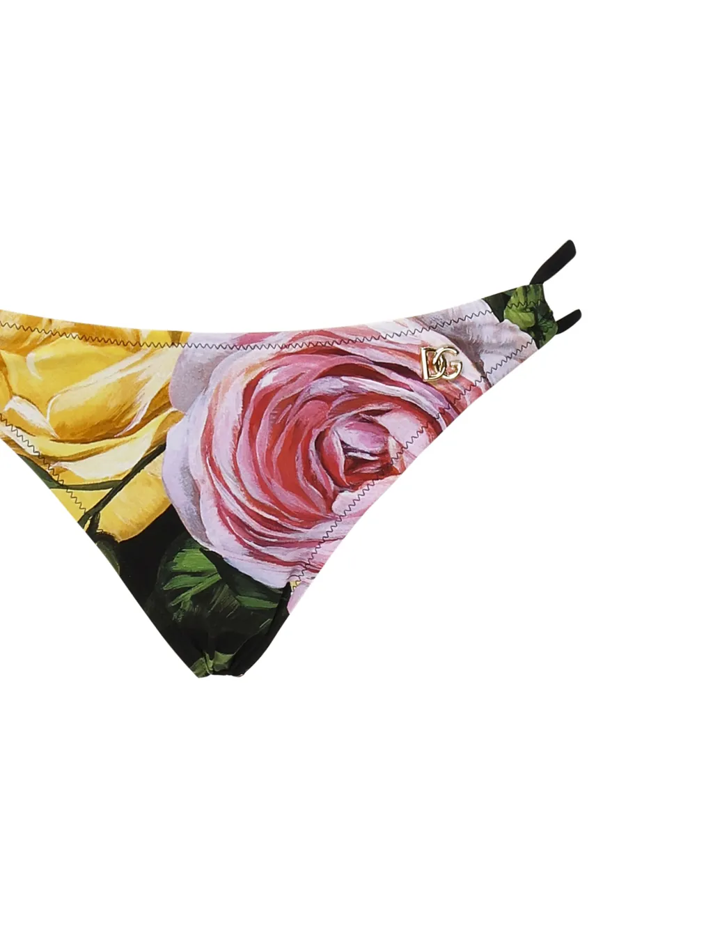 Floral Printed Logo Plaque Bikini Set