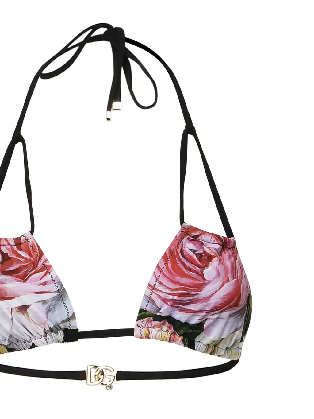 Floral Printed Logo Plaque Bikini Set