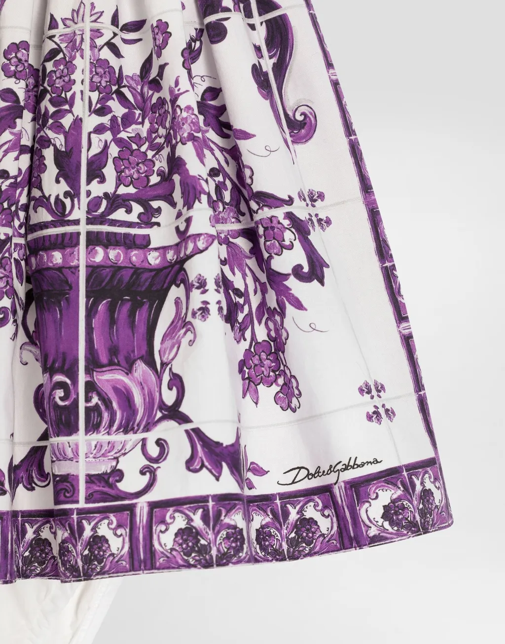 Majolica-Print Dress
