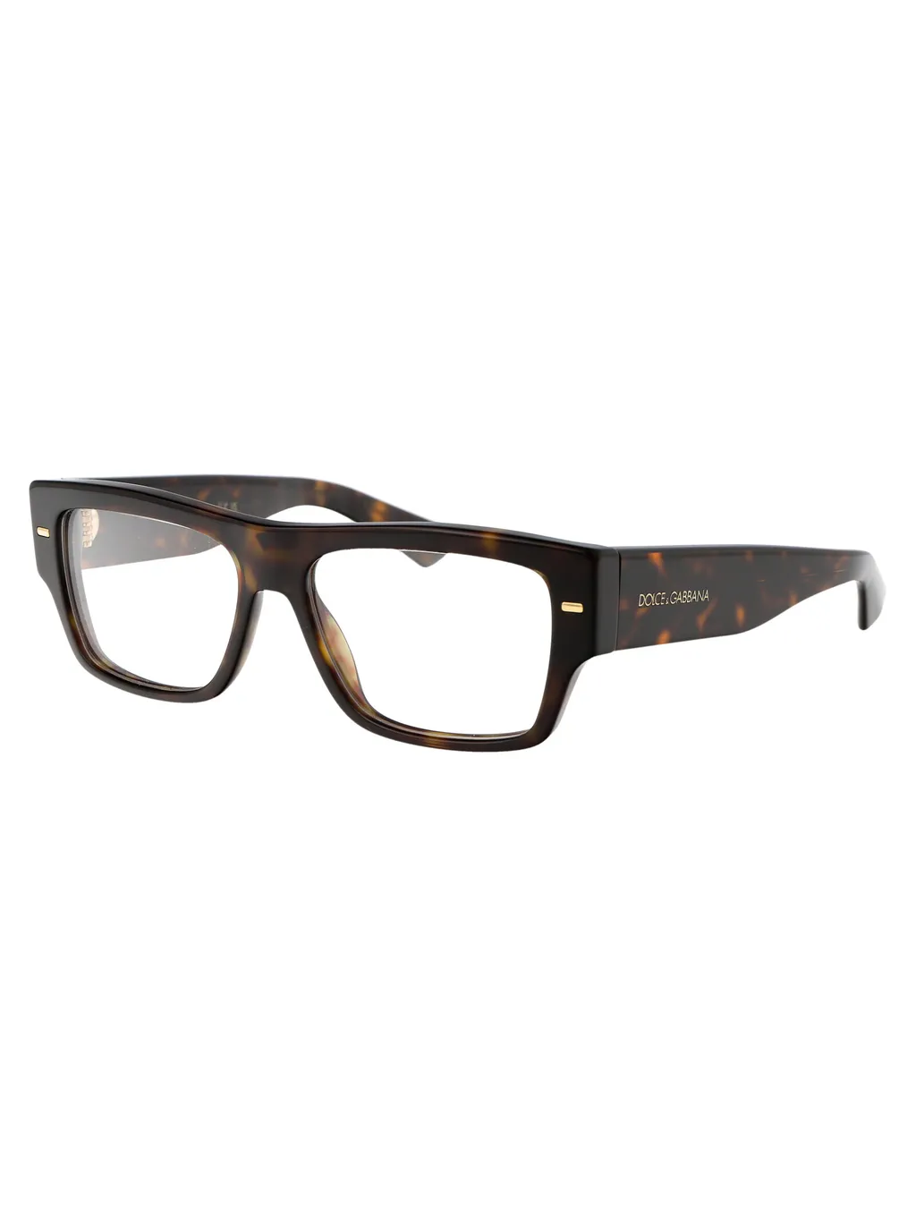 Logo Engraved Rectangle-Frame Glasses