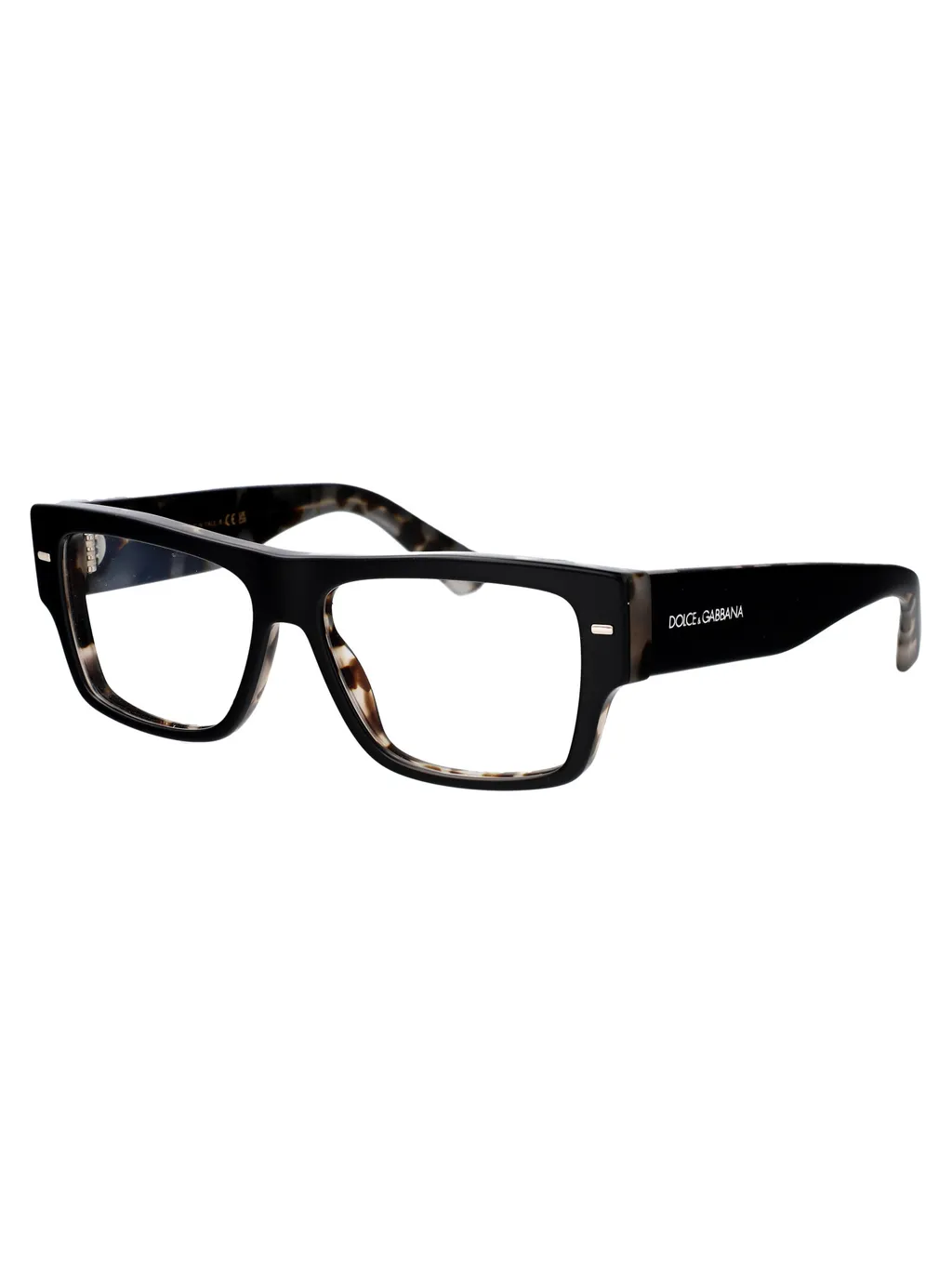 Logo Engraved Rectangle-Frame Glasses