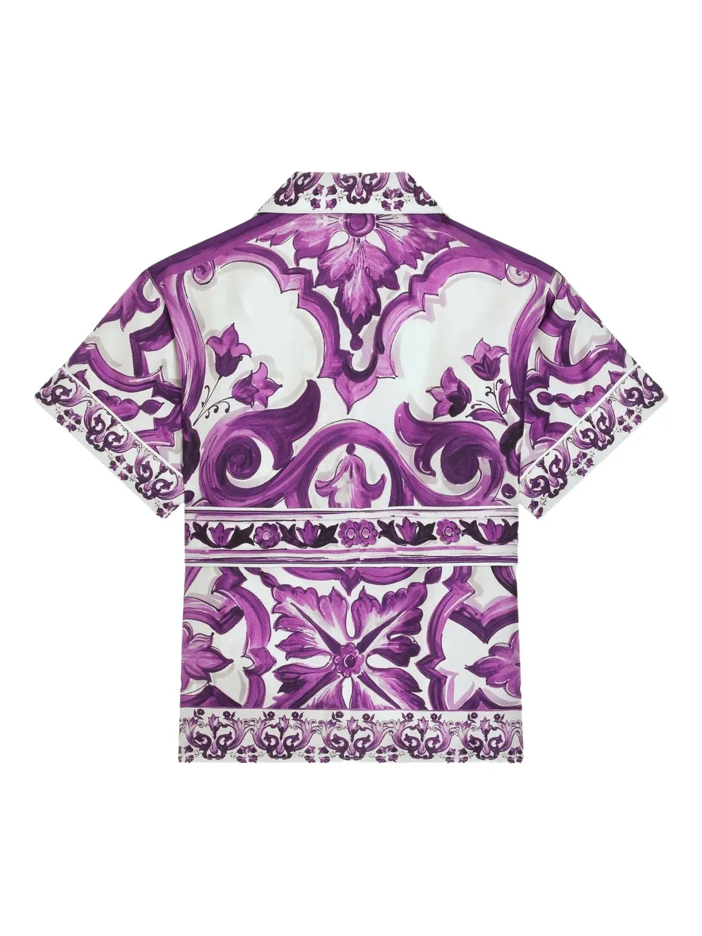 Graphic-Print Silk Shirt