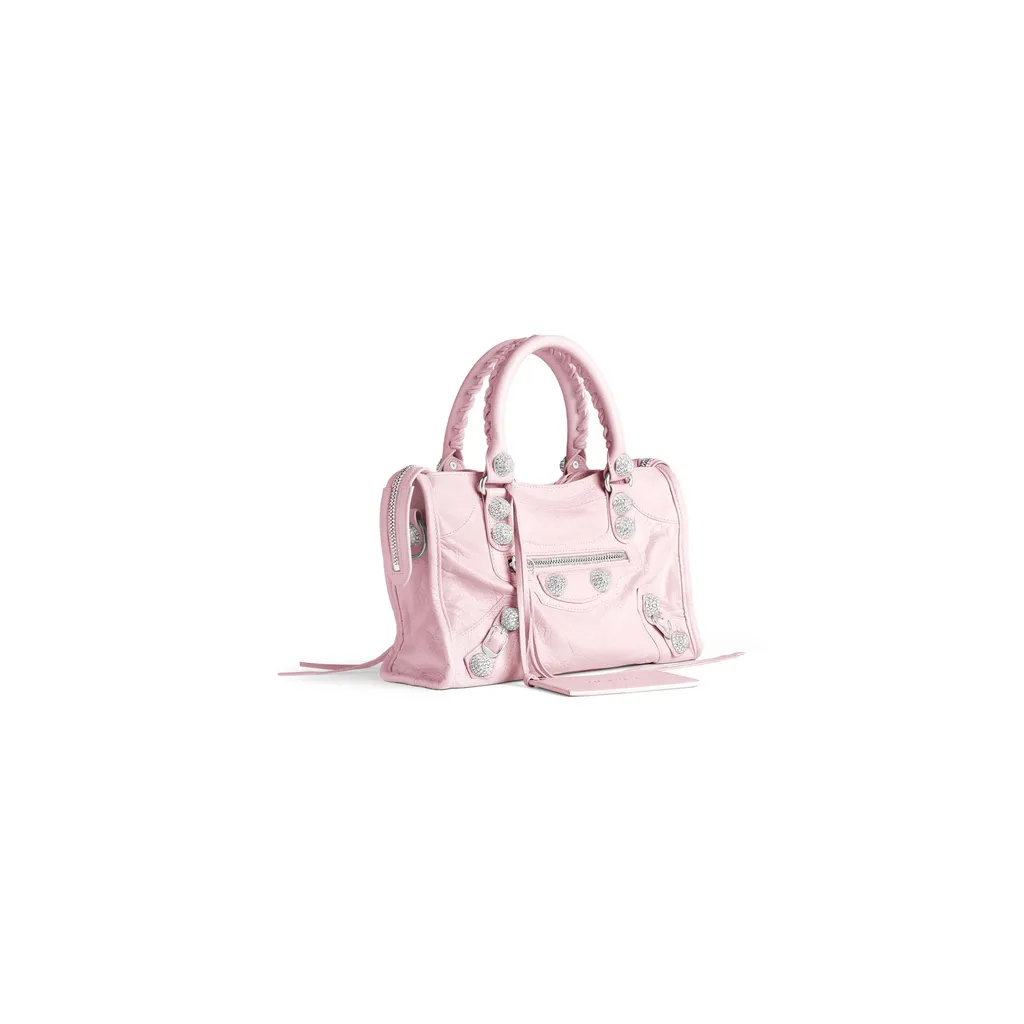 Le City Bag Small Giant Studs With Rhinestones