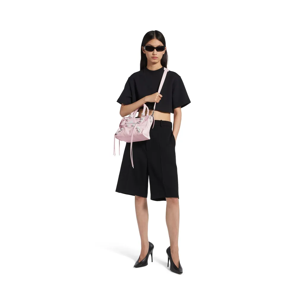 Le City Bag Small Giant Studs With Rhinestones
