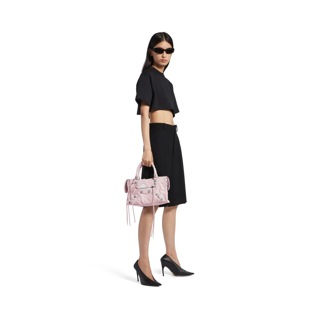 Le City Bag Small Giant Studs With Rhinestones